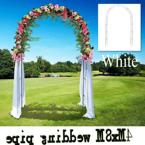 

white metal arch upright base pole stand display set wedding party bridal prom garden floral decoration supplies
