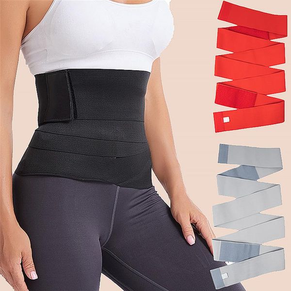 

waist support women slimming trainer shapewear belt bandage tummy corset stretch cinchers fitness band body shaper, Black;gray