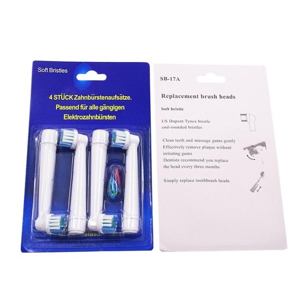 

20-200pcs replacement b cross floss action precision soft bristle electric toothbrush heads for oral hygiene wholesaler smart