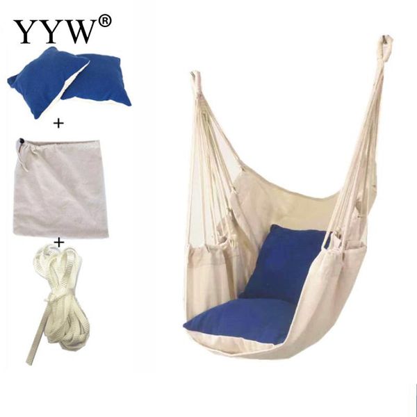 

camping outdoor swing hanging seat chair nordic cotton hammock bed swinging color camp furniture
