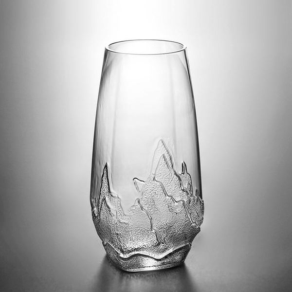 

wine glasses creative glass transparent single bubble cups home green tea drinking flower drink milk juice