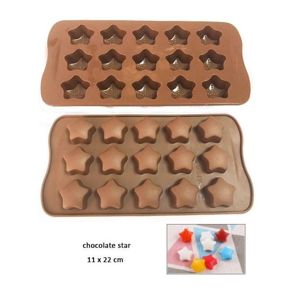 

baking moulds silicone chocolate star mold tools 3d molds christmas candy