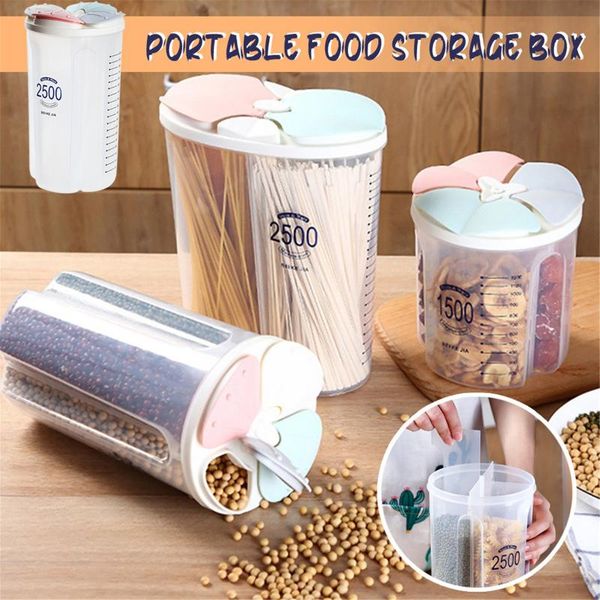 

storage bottles & jars kitchen box supplies grain tank moisture-proof sealed transparent organizers
