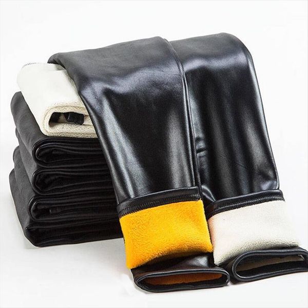 

12 years children leggings leather for girls pants kids winter warm thick cashmere leggins with fleece lining trousers, Blue