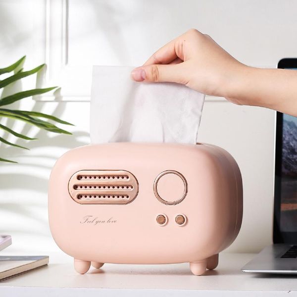 

tissue box retro radio model deskpaper holder vintage dispenser storage napkin case organizer ornament craft19.7Ã13.2Ã13.8cm boxes & nap