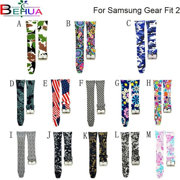 

watch bands various colors fashion band luxury replacement silicone strap for samsung gear fit 2 fit2 sm-r360 bracelet, Black;brown