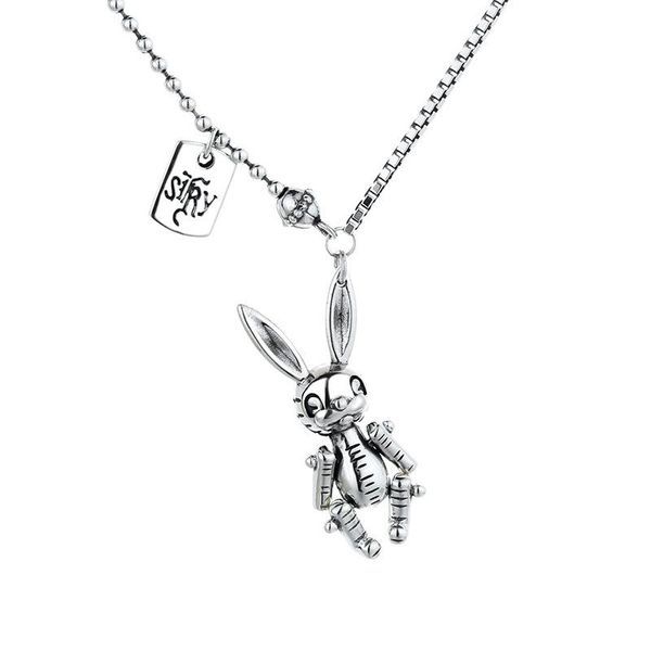 

chains s925 silver mechanical necklace female clavicle sweater chain