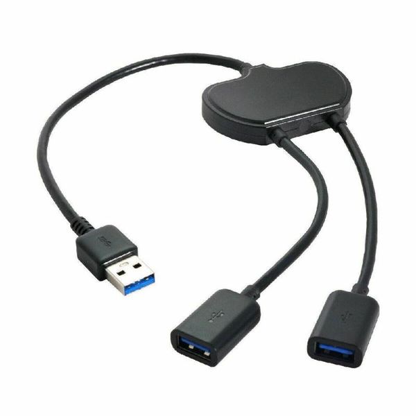 

hubs mounchain 5gbps usb 3.0 a male to dual ports hub cable splitter f lapnotebook pc mouse