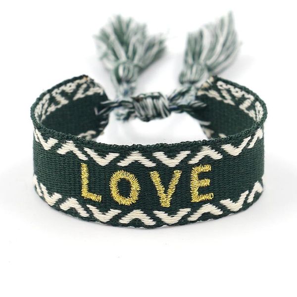 

gifts friendship bracelet for women men woven tassel handmade letter bracelets embroidery bangle jewelry 2021 tennis, Golden;silver