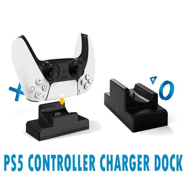 

game controllers & joysticks portable gamepad charger stand for 5 ps5 controller dual charging station fast base accessories