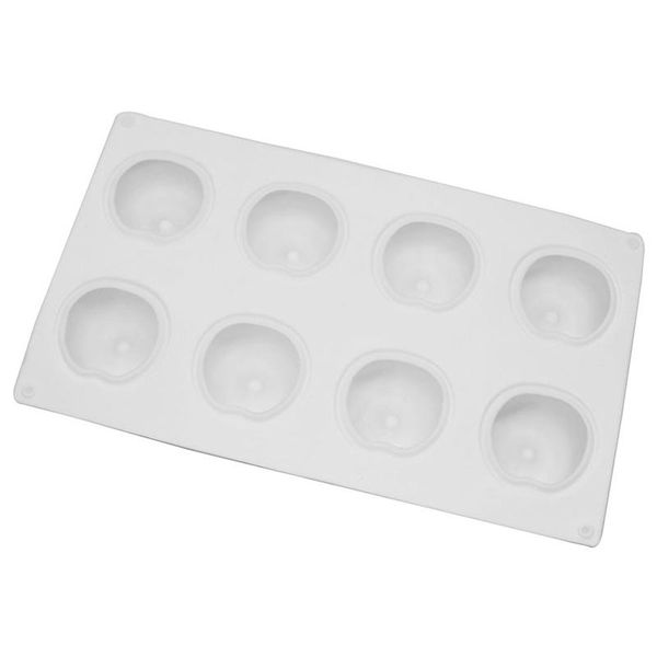 

other bakeware 8 holes 3d apple cake moulds silicone mold mousse art pan for ice creams chocolates pudding pastry tools-abux