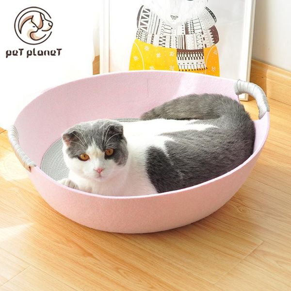

cat beds & furniture pet bed house summer felt nest removable and washable four seasons universal litter