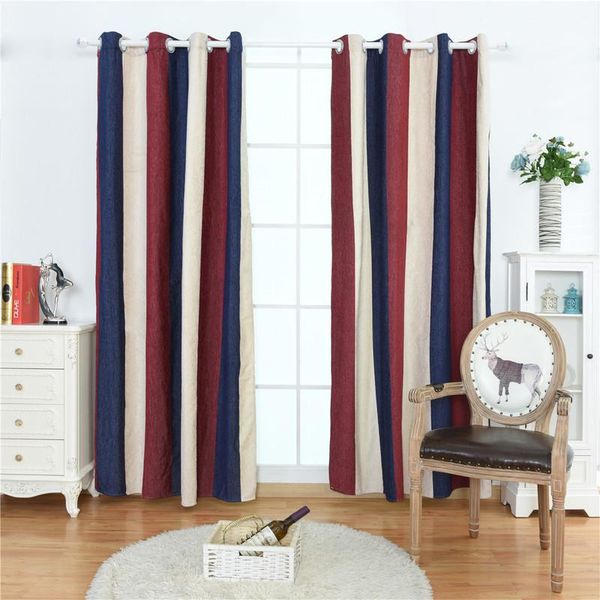 

curtain & drapes thick chenille double-side jacquard semi shading for living room balcony blackout window stripe bedroom screening