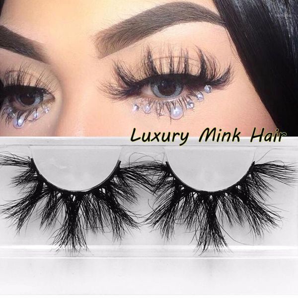 

1pair 100% luxury mink false eyelashes extra wispy fluffy lashes dramatic long thick criss-cross cruelty-makeup tool1