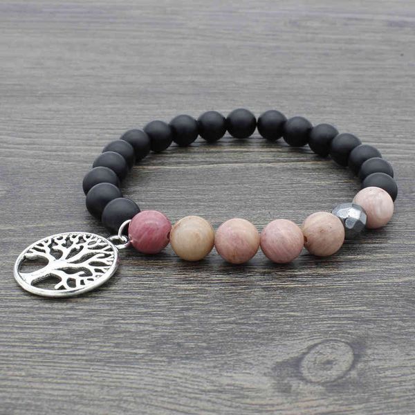 

special offer 70% off 2021 jewelry yellow tiger eye volcano stone buddha pearl lotus yoga tree of life pendant mala bracelet, Black