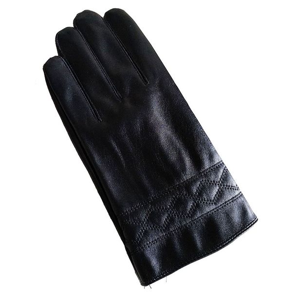 

pu leather gloves mens autumn and winter warm with velvet touch screen thickened cycling motorbike, Blue;gray