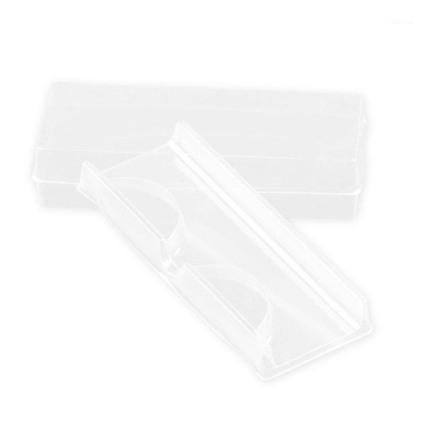 

set strip eyelash box packaging beige/pink bottom lash transparent storage eye with lashes cover reuseable case prote q0e41
