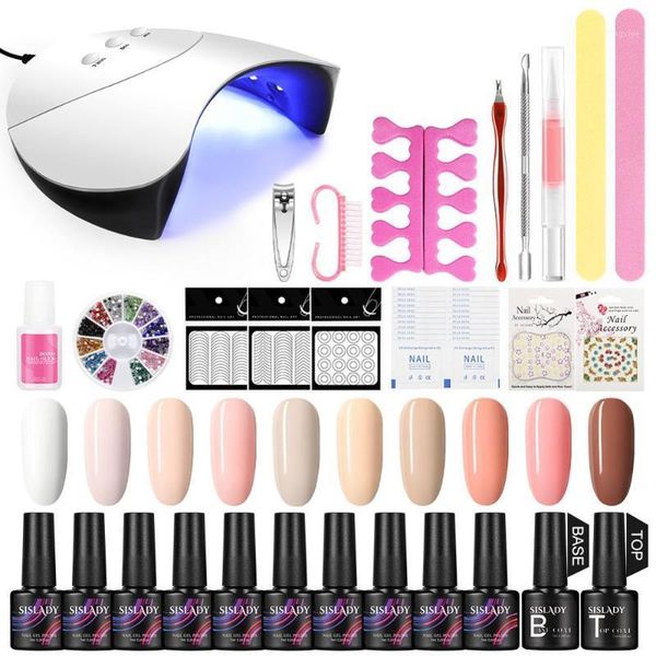 

7ml gel nail polish set with lamp manicure kit tools for varnish art pusher kit1