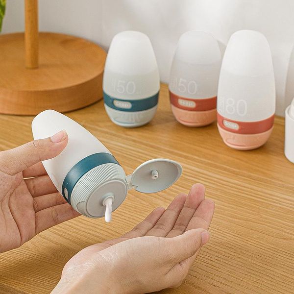 

storage bottles & jars 2021silicone bottling travel portable leak-proof lotion bottle shampoo shower gel cosmetic empty sample set