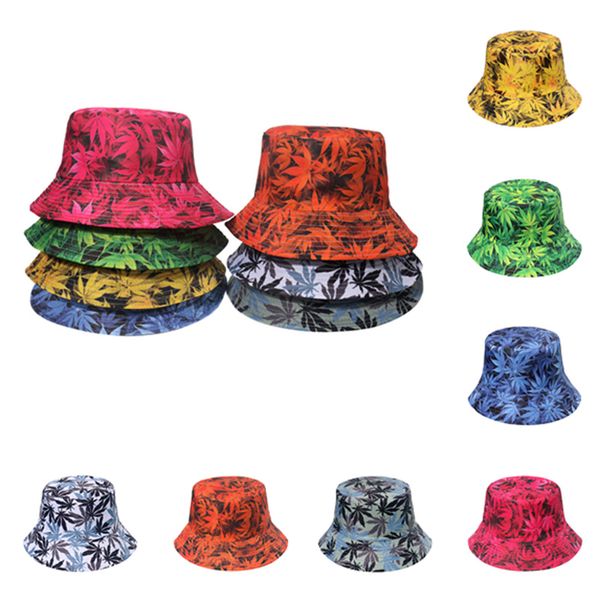 

2021 maple bucket hats punk female street protection sun hat unisex, Blue;gray