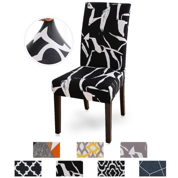 

chair covers 1/2/4/6pcs cover spandex printed stretch elastic slipcovers for dining room wedding banquet el