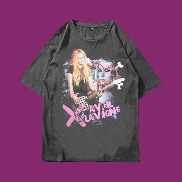 

men's t-shirts avril lavigne vintage style, White;black