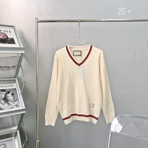 

2021 early autumn new campus style contrast color pullover long sleeve sweater loose casual women's knitted fashion, White;black