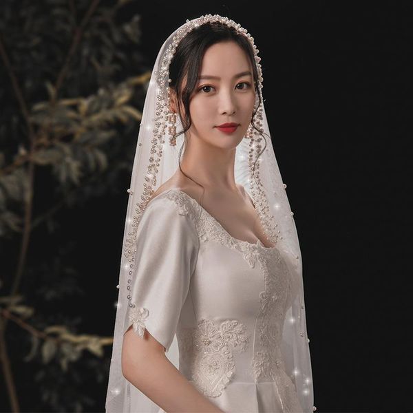 

headpieces tiaras, headdress, bouffant veil, bride's main wedding dress, super fairy registration of small veil, Silver