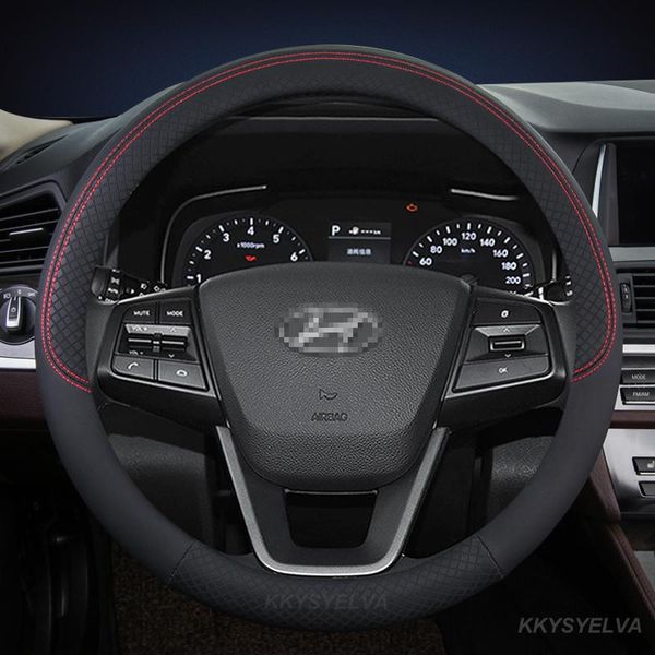 

steering wheel covers pu leather car cover for solaris veloster ix35 ix25 kona accent i40 santa fe ioniq getz auto accessories