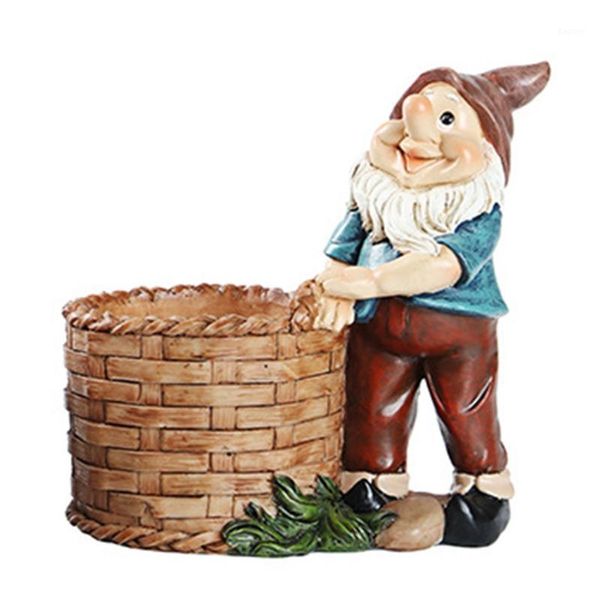 Objetos decorativos Figurines Gnomes Gnomes Planter Pote Fadas Acessórios para suprimentos de decoração ao ar livre ou de casa