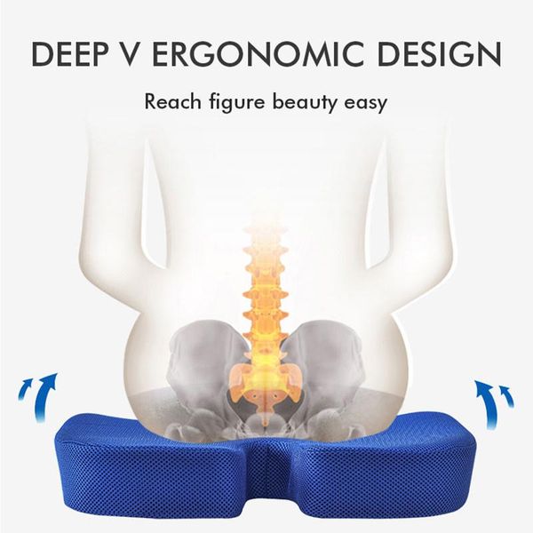 

cushion/decorative pillow travel coccyx seat cushion memory foam u-shaped for chair pad car office hip support massage orthopedic