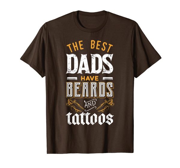 

the dads have beards tattoos fathers day shirt gift, White;black