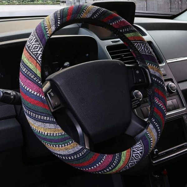 

steering wheel covers durable lightweight coarse linen automobile cover with fine workmanship prevent slippage