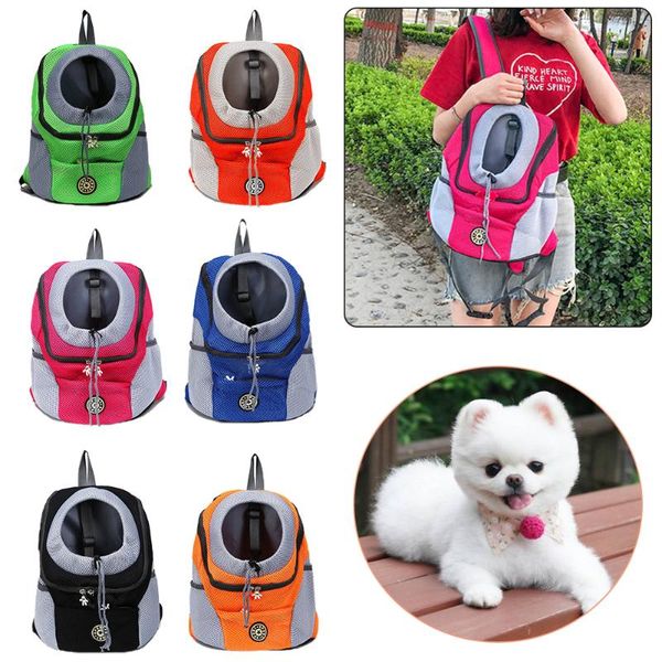 

pet dog carrier puppy mesh portable backpack travel front shoulder bag head carrying bags for cat car seat covers