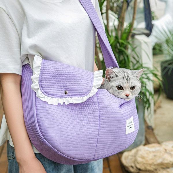 

dog car seat covers cat carrier sling bag canvas breathable outdoor hiking small pet tote candy color puppy kitten travel shoulder