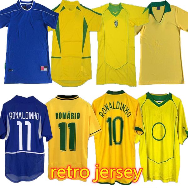 

2002 kaka soccer jerseys home 1998 retro shirtsc romario ronaldinho 2004 camisa de futebol 1994 bebeto 2006 1982 rivaldo 1957 pele, Black;yellow
