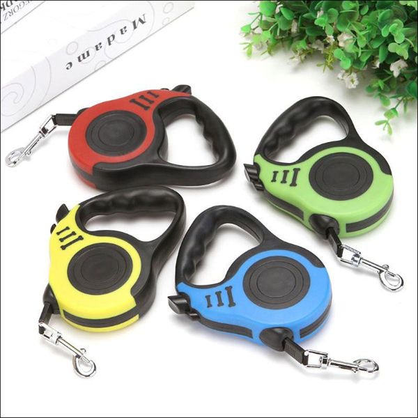 

dog collars & leashes retractable leash automatic extending nylon puppy pet lead walking running traction rope 5m