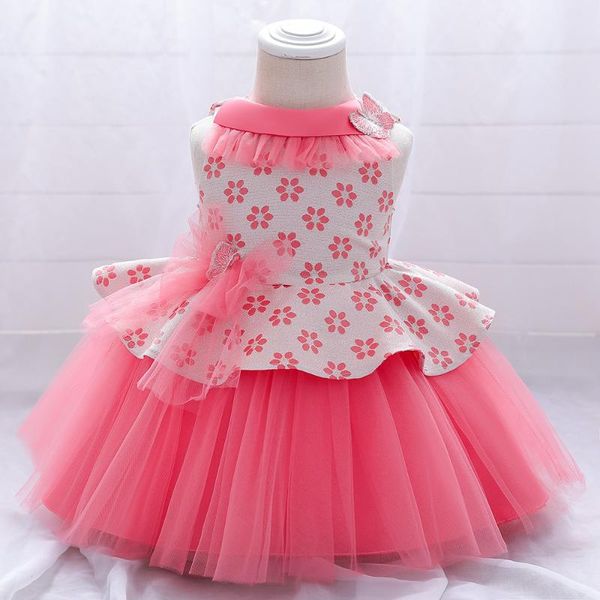 Vestido de borboleta de verão para bebê menina batismo primeiro 1ª festa de aniversário roupa criança criança infantil vestido menina vestidos