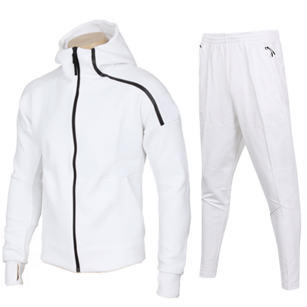 

men's tracksuits 2021 autumn winter men women track field sports suit jacket + trousers casual jogging fitness training sportswear, Gray