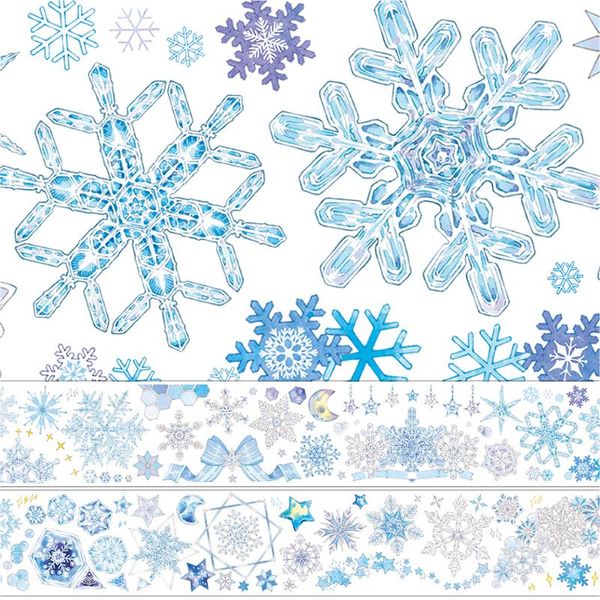 

gift wrap aamzing blue snowflake pet special oil washi tapes journal masking tape adhesive diy scrapbooking stickers
