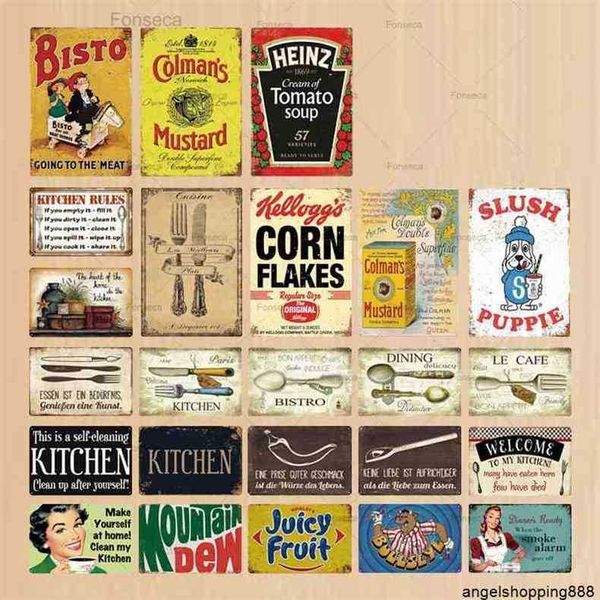 

plaque vintage tin retro kitchen s house home dinning room wall decor metal signsa