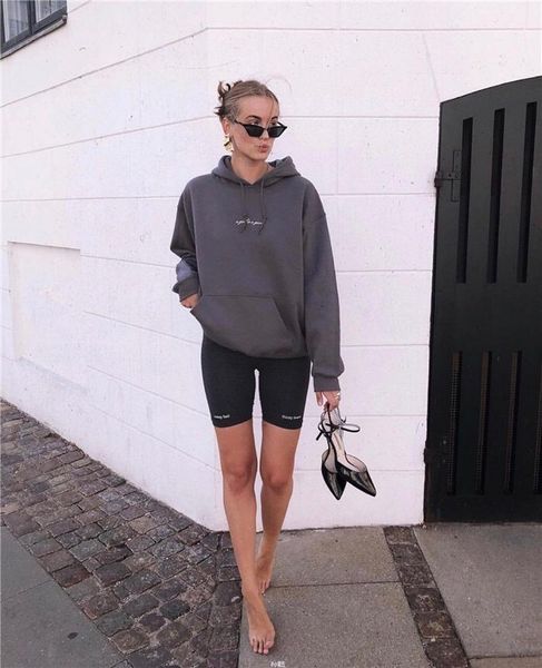 

women's leggings europe and the united states riding pants fitness pure cotton five points casual, Black