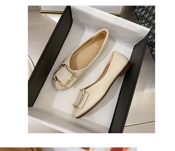 

women's shoes spring and autumn flat bottom square head @6989, Black