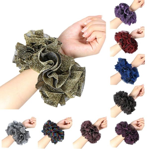 

hair accessories oversize scrunchies giant large intestine big ties elastic rubber bands glitter ponytail holder hijab volumizing