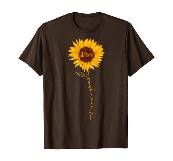 

mom sunflower t-shirt for mom in heaven, White;black