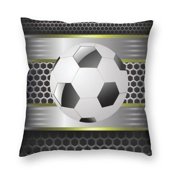 

soccer ball pattern cushion cover 40x40cm decoration 3d printing football throw pillow case for car two side cushion/decorative