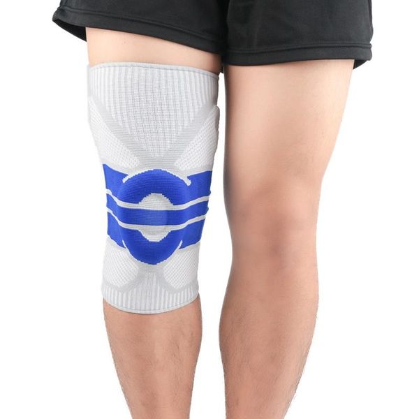 

elbow & knee pads 1pc outdoor pad sleeve knitted breathable compression support leg protector gym fitness men women sportswear accessories, Black;gray