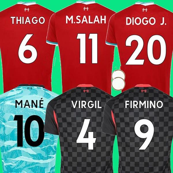 

men's t-shirts 2021 men shirt camiseta de futbol camisa 20 21 thiago salah shirts, White;black