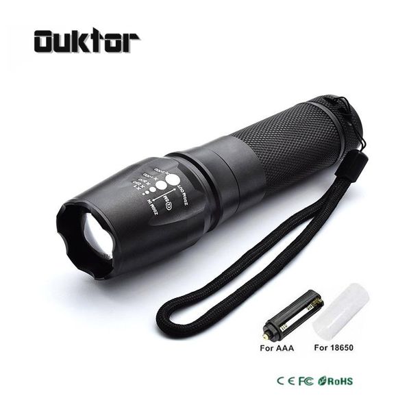 

powerful led cree xm-l2 xml t6 lantern rechargeable torch zoomable or 18650 26650 battery lamp hand light flashlights torches