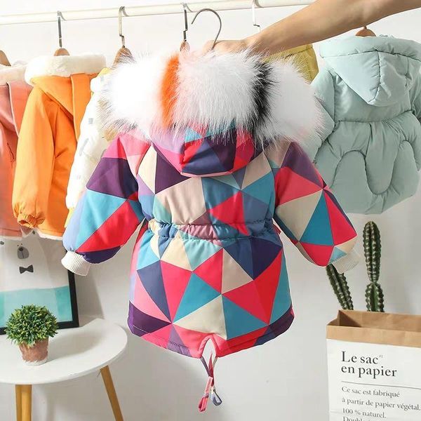 

down coat winter summer autumn girls fashion thick cotton flower hooded jacket baby kids children sweet for 2021, Blue;gray
